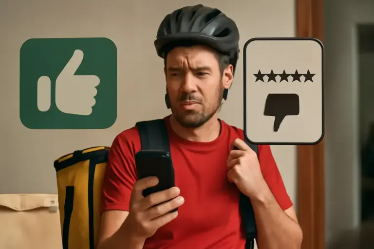 Come funzionano le valutazioni automatiche nelle app di delivery? Gli errori comuni che penalizzano i rider